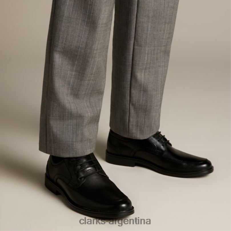 Clarks hombres 2FZPZ5623 un aldric park cuero negro clarks cuero negro cuero negro