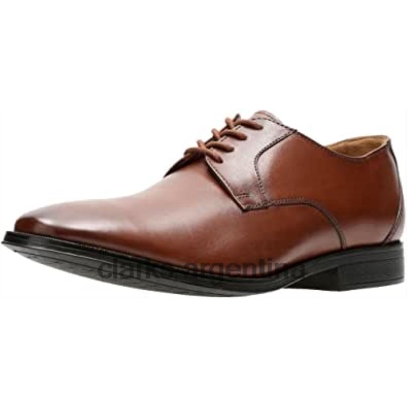 Clarks hombres 2FZPZ1025 Zapatos derby anchos de cuero con cordones en marrón Gilman Mode de Clarks para hombre marrón