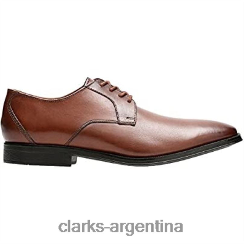 Clarks hombres 2FZPZ1025 Zapatos derby anchos de cuero con cordones en marrón Gilman Mode de Clarks para hombre marrón
