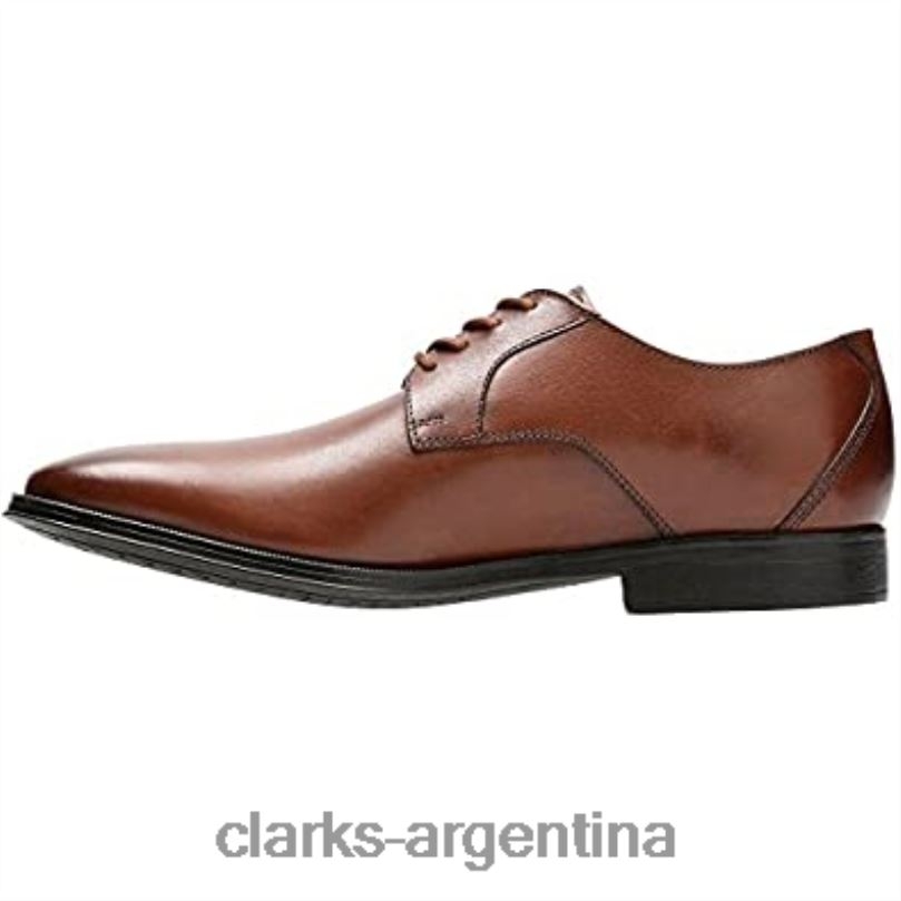 Clarks hombres 2FZPZ1025 Zapatos derby anchos de cuero con cordones en marrón Gilman Mode de Clarks para hombre marrón