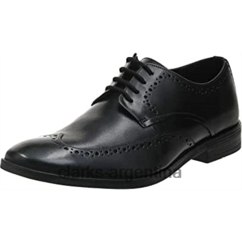Clarks hombres 2FZPZ1553 clarks black derbis de límite de stanford masculino cuero negro