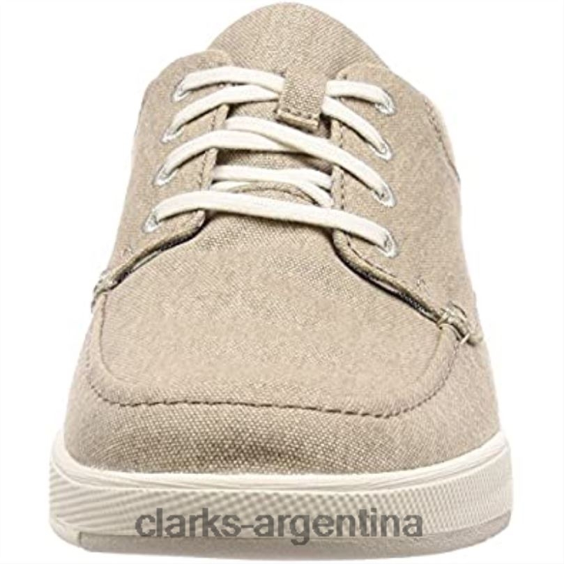 Clarks hombres 2FZPZ2439 zapatos derbys de encaje step isle para hombre clarks beige sand canvas lona beige arena