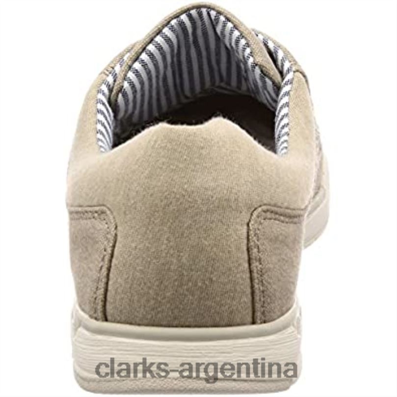 Clarks hombres 2FZPZ2439 zapatos derbys de encaje step isle para hombre clarks beige sand canvas lona beige arena