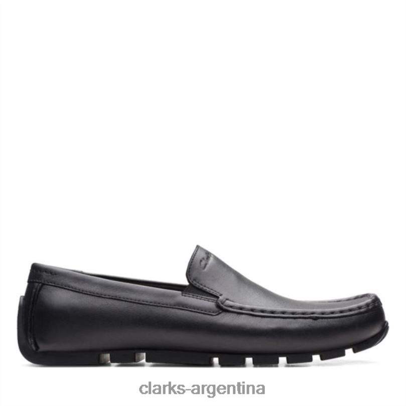 Clarks hombres 2FZPZ5533 oswick cuero negro liso clarks cuero negro cuero negro