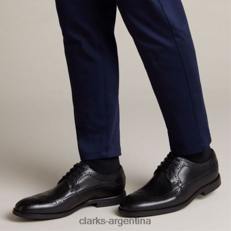 Clarks hombres 2FZPZ5549 ronnie limit cuero negro clarks cuero negro cuero negro