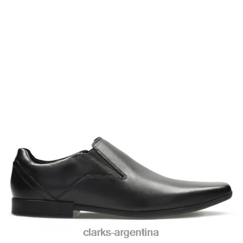 Clarks hombres 2FZPZ5574 glement slip cuero negro clarks de cuero negro cuero negro