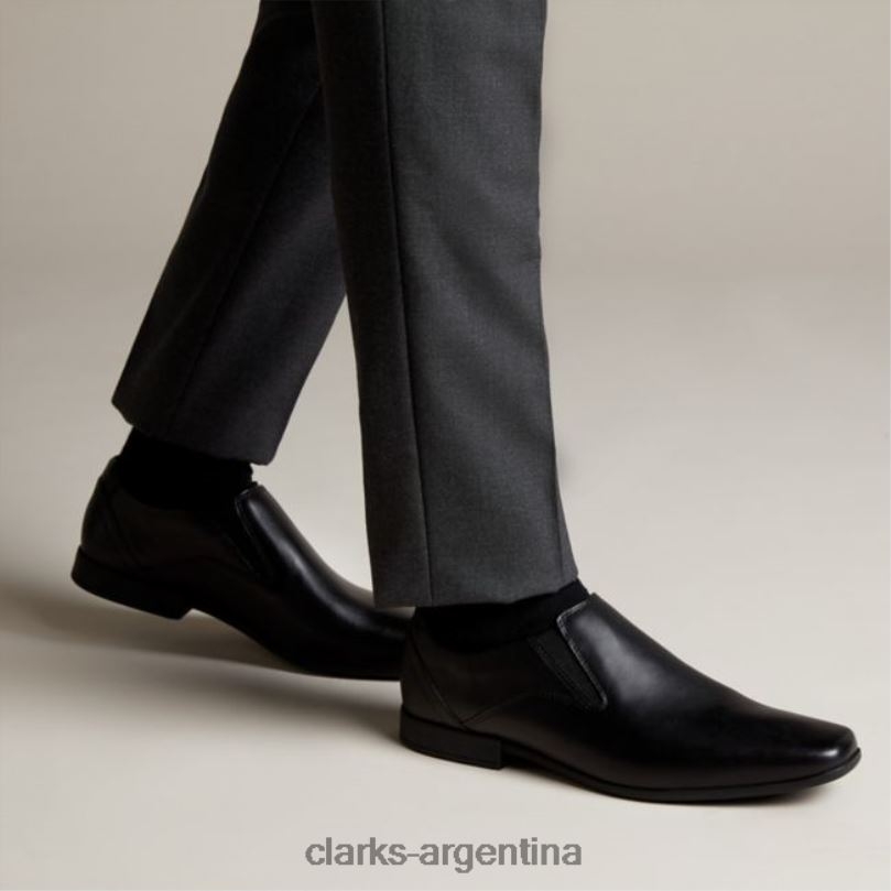 Clarks hombres 2FZPZ5574 glement slip cuero negro clarks de cuero negro cuero negro