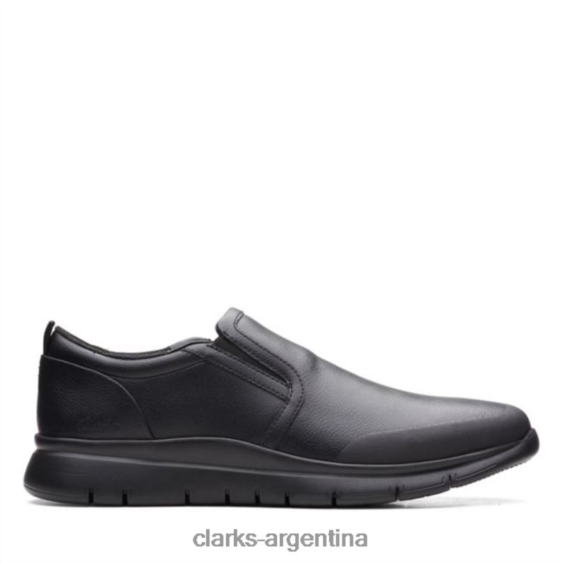 Clarks hombres 2FZPZ5596 clarks de cuero negro lt slip de cuero negro cuero negro