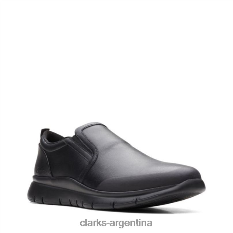 Clarks hombres 2FZPZ5596 clarks de cuero negro lt slip de cuero negro cuero negro