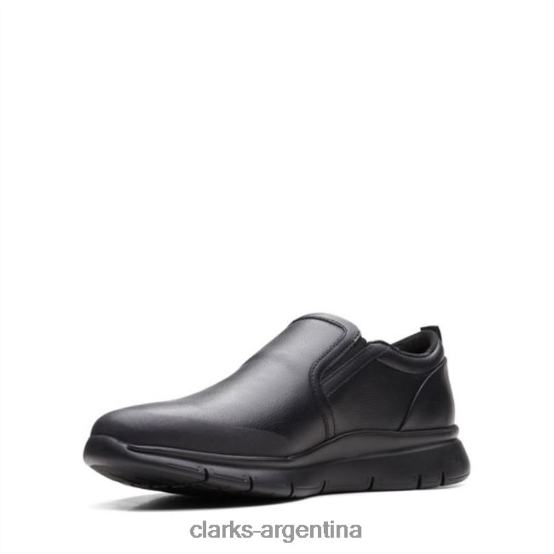 Clarks hombres 2FZPZ5596 clarks de cuero negro lt slip de cuero negro cuero negro