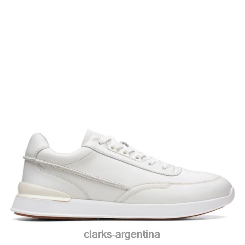 Clarks hombres 2FZPZ5598 race lite encaje cuero blanco clarks de cuero blanco cuero blanco