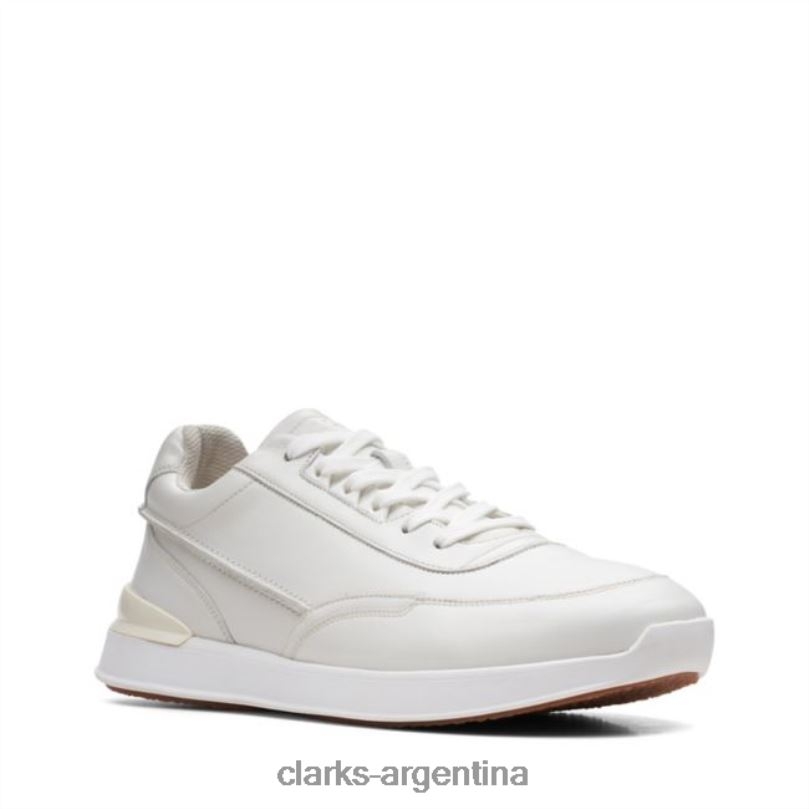 Clarks hombres 2FZPZ5598 race lite encaje cuero blanco clarks de cuero blanco cuero blanco