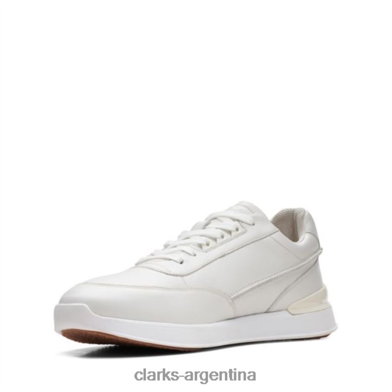 Clarks hombres 2FZPZ5598 race lite encaje cuero blanco clarks de cuero blanco cuero blanco