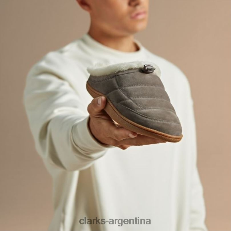 Clarks hombres 2FZPZ5643 mula clarks pilton ante piedra ante piedra gamuza piedra