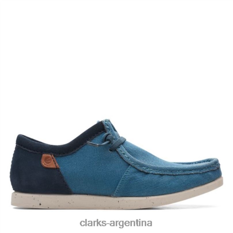 Clarks hombres 2FZPZ6825 Clarks Teal Combi Shacre Lite Moc Teal Combi combinación verde azulado