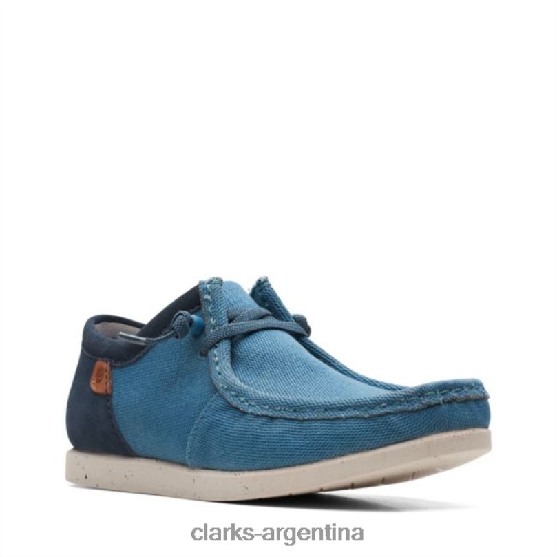 Clarks hombres 2FZPZ6825 Clarks Teal Combi Shacre Lite Moc Teal Combi combinación verde azulado