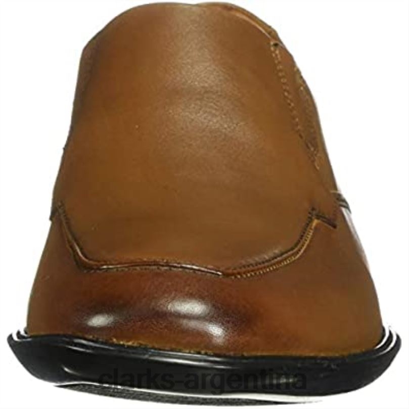 Clarks hombres 2FZPZ1050 Mocasines Clarks Bensley para hombre de piel color canela oscuro cuero bronceado oscuro