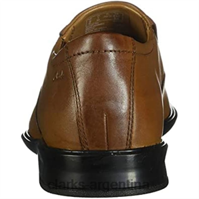 Clarks hombres 2FZPZ1050 Mocasines Clarks Bensley para hombre de piel color canela oscuro cuero bronceado oscuro