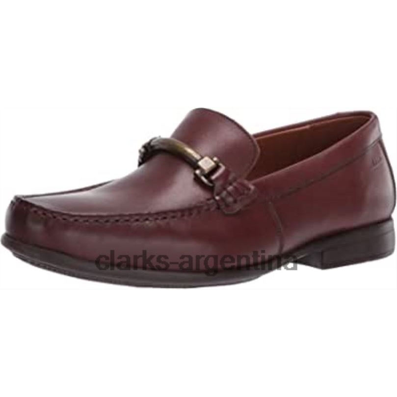 Clarks hombres 2FZPZ1069 mocasines claude stride para hombre de cuero clarks cahoga ny cuero caoba
