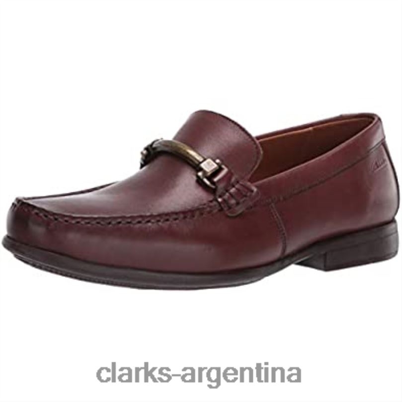 Clarks hombres 2FZPZ1069 mocasines claude stride para hombre de cuero clarks cahoga ny cuero caoba