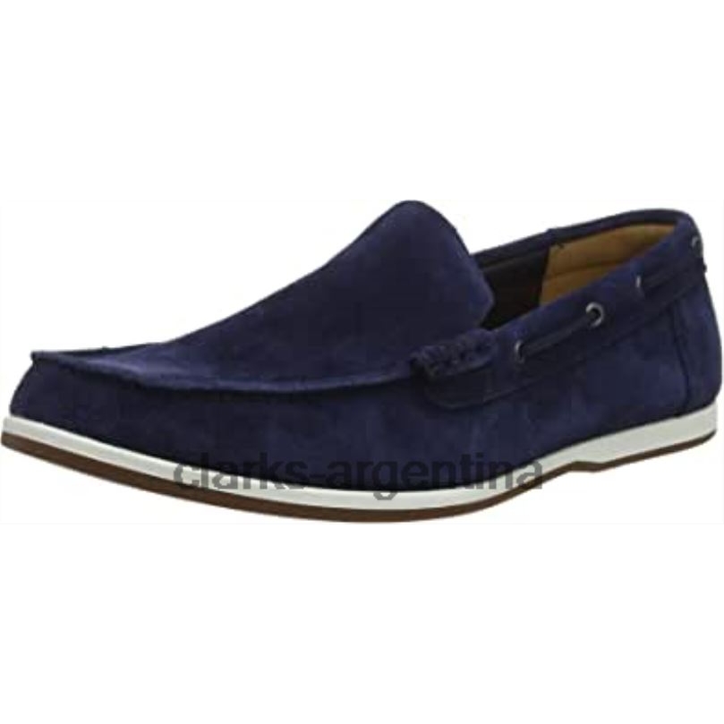 Clarks hombres 2FZPZ1204 mocasines morven sun azul marino para hombre clarks azul marino