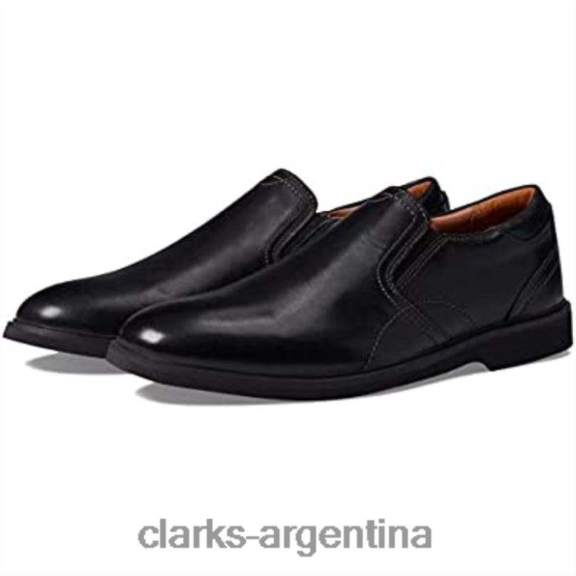 Clarks hombres 2FZPZ1601 Mocasines clarks malwood easy de cuero negro para hombre cuero negro