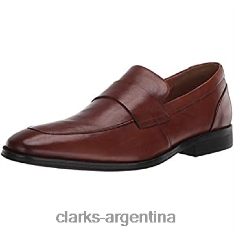 Clarks hombres 2FZPZ1853 mocasines clarks gilman free para hombre de cuero tostado cuero marrón