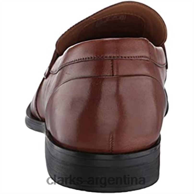 Clarks hombres 2FZPZ1853 mocasines clarks gilman free para hombre de cuero tostado cuero marrón