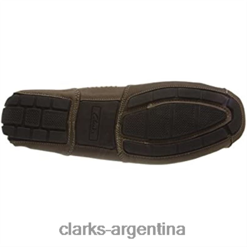 Clarks hombres 2FZPZ2332 Mocasines Circuit Hunt para hombre de cuero aceitoso marrón chocolate Clarks cuero aceitoso marrón chocolate