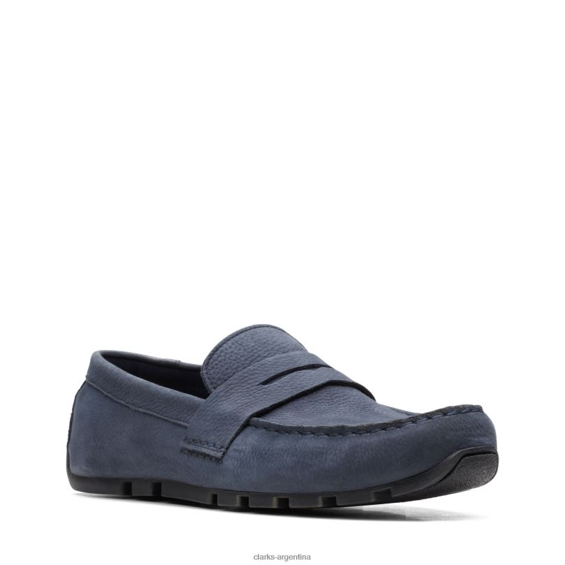 Clarks hombres 2FZPZ3605 barra oswick clarks nubuck azul marino nubuck azul marino