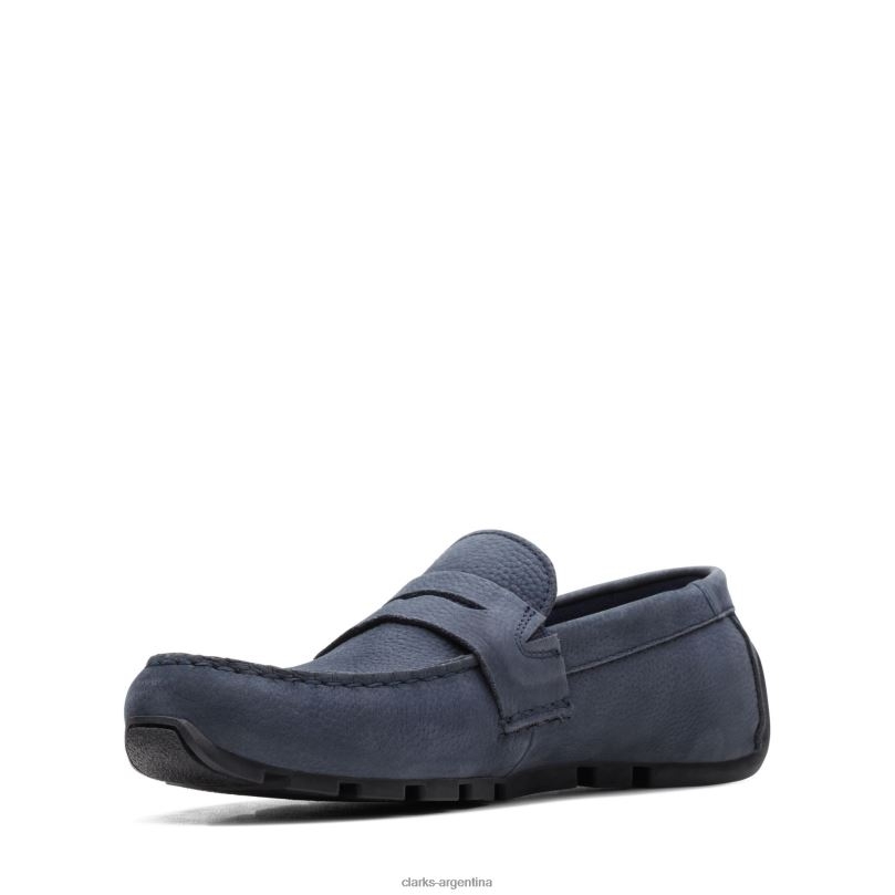 Clarks hombres 2FZPZ3605 barra oswick clarks nubuck azul marino nubuck azul marino
