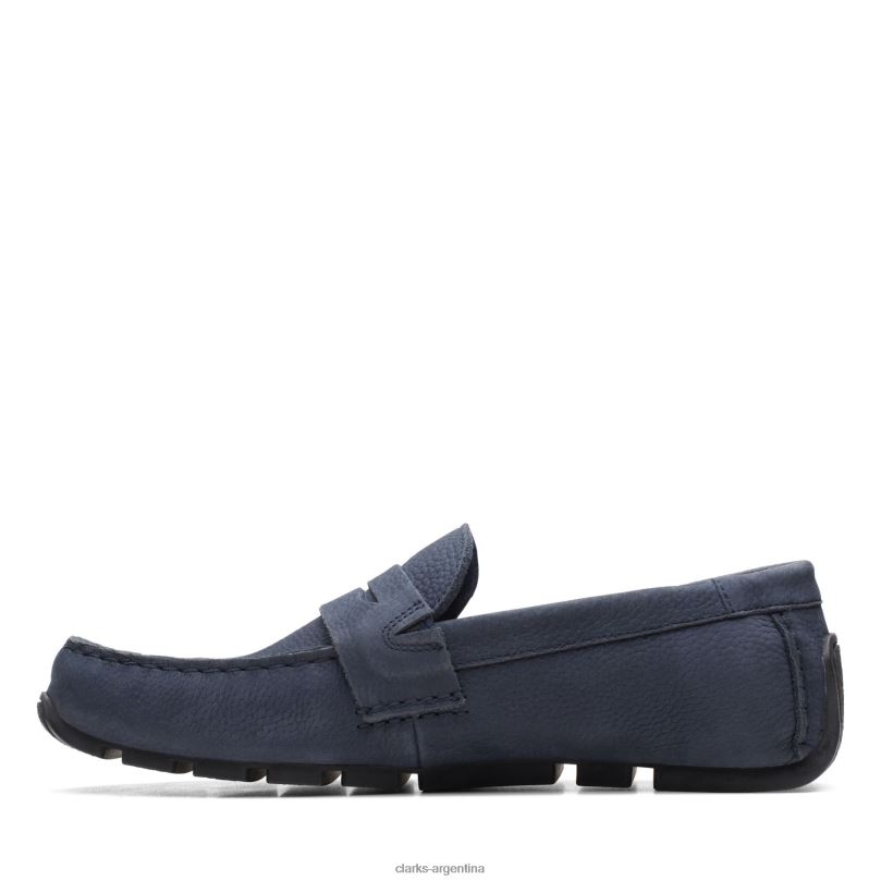Clarks hombres 2FZPZ3605 barra oswick clarks nubuck azul marino nubuck azul marino