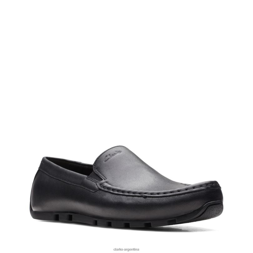 Clarks hombres 2FZPZ3613 clarks oswick lisos cuero negro cuero negro