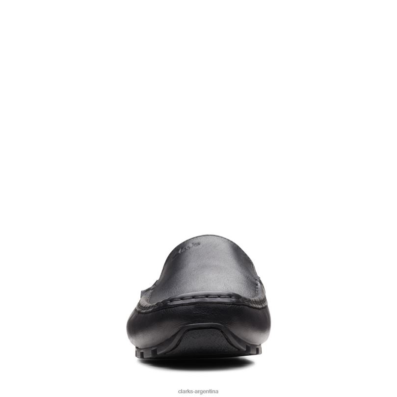 Clarks hombres 2FZPZ3613 clarks oswick lisos cuero negro cuero negro