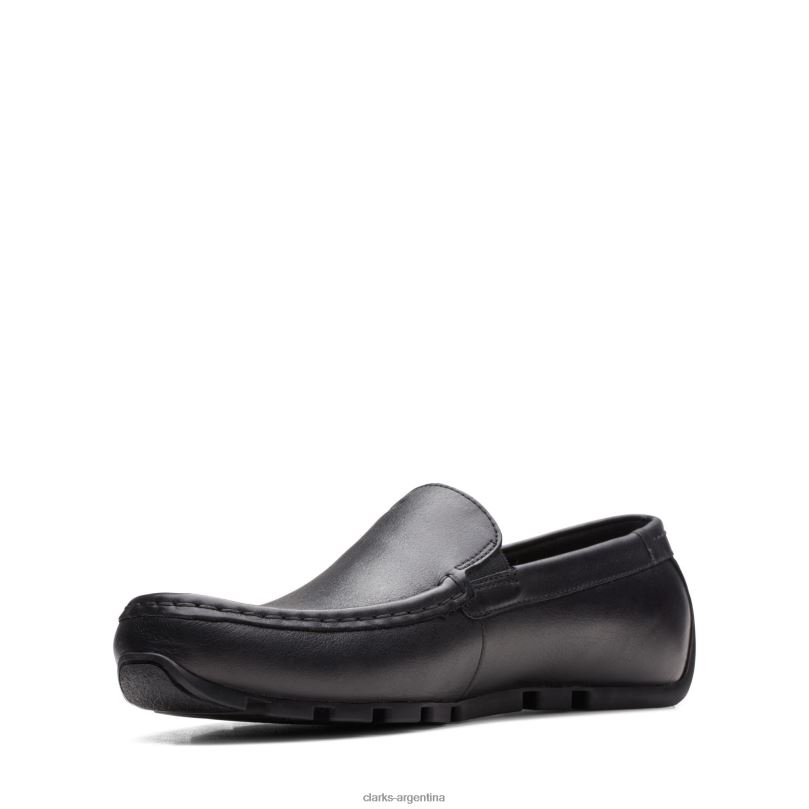 Clarks hombres 2FZPZ3613 clarks oswick lisos cuero negro cuero negro
