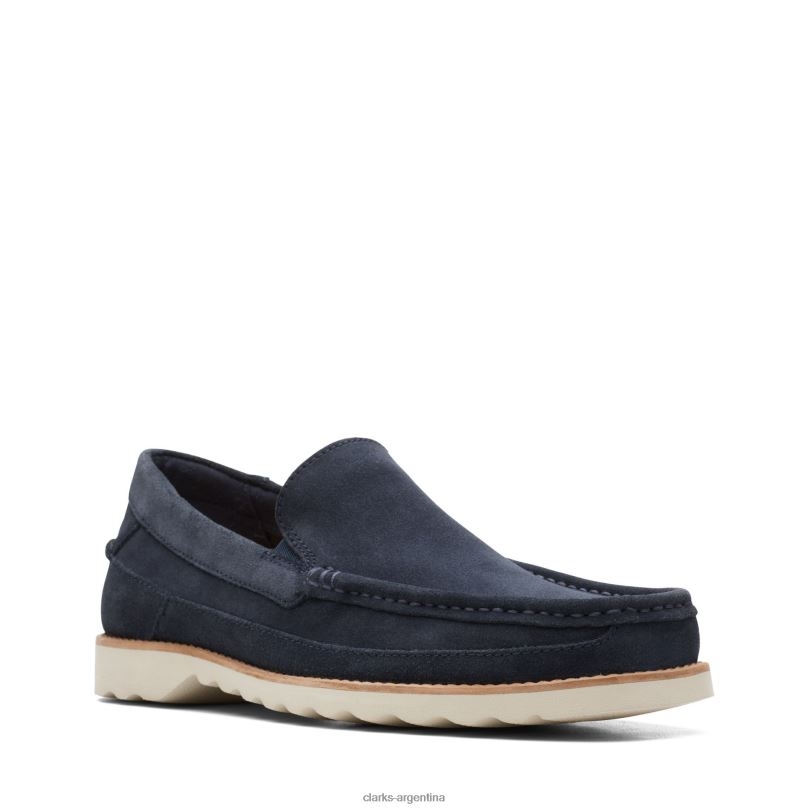Clarks hombres 2FZPZ3711 durleigh edge clarks ante azul marino gamuza azul marino