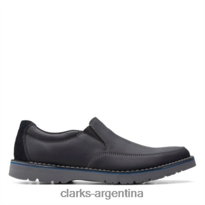 Clarks hombres 2FZPZ4390 clarks vargo step cuero negro cuero negro