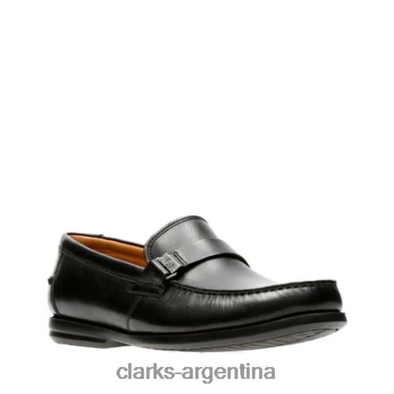 Clarks hombres 2FZPZ4393 clarks cuero negro un gala step cuero negro