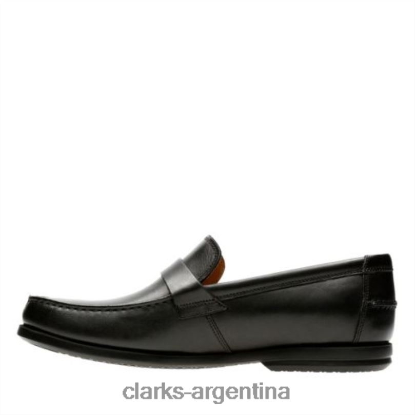 Clarks hombres 2FZPZ4393 clarks cuero negro un gala step cuero negro