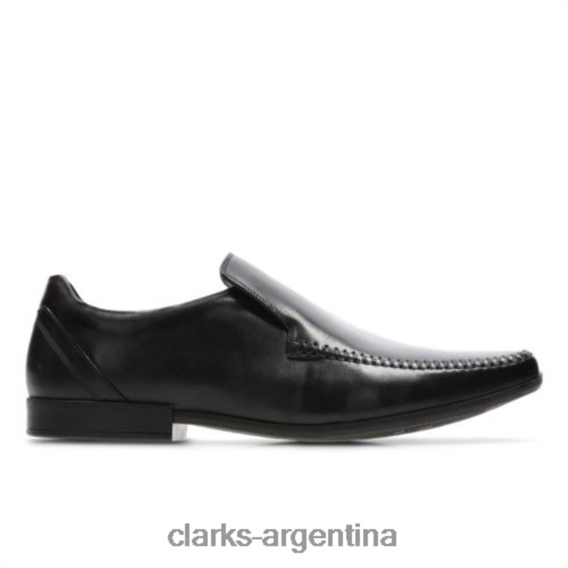 Clarks hombres 2FZPZ4397 clarks costura glement cuero negro cuero negro