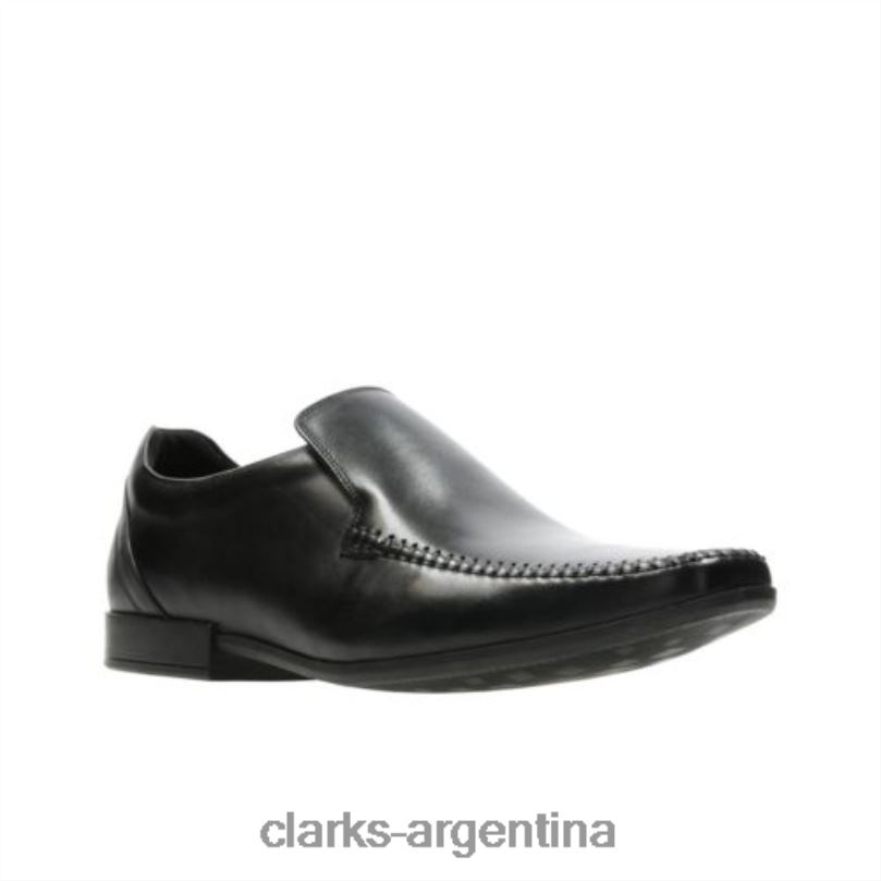 Clarks hombres 2FZPZ4397 clarks costura glement cuero negro cuero negro