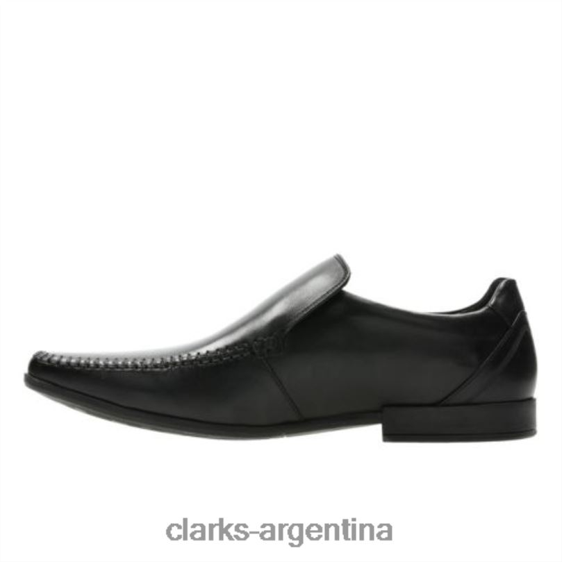 Clarks hombres 2FZPZ4397 clarks costura glement cuero negro cuero negro