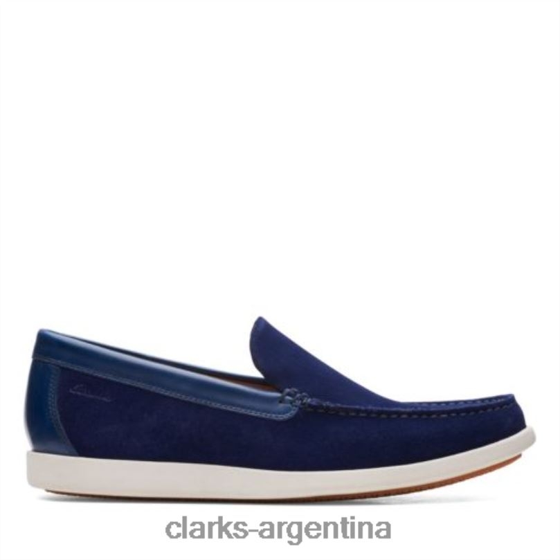 Clarks hombres 2FZPZ4402 clarks ferius creek ante azul oscuro gamuza azul oscuro