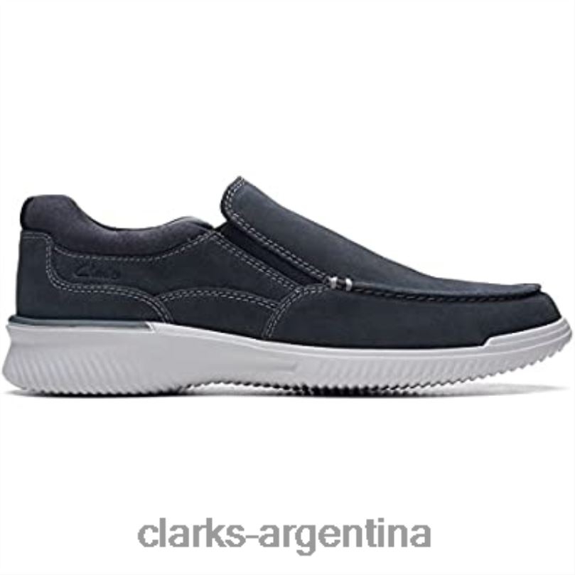 Clarks hombres 2FZPZ691 Mocasines Donaway Free de Clarks Waxy azul marino para hombre