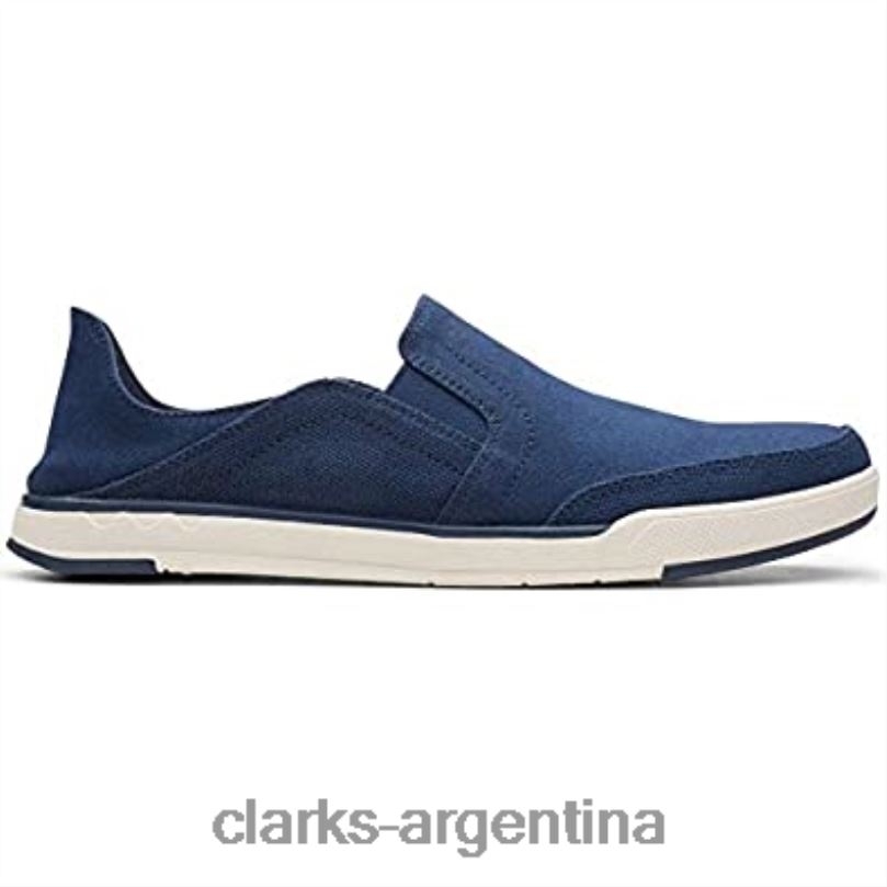 Clarks hombres 2FZPZ867 Mocasines de lona azul marino de clarks step isle row para hombre lona azul marino lona azul marino