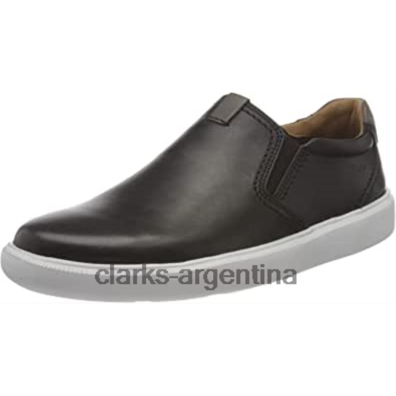 Clarks hombres 2FZPZ914 Mocasines Clarks Cambro Step para hombre negro cuero negro