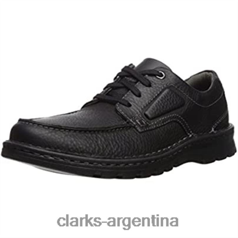 Clarks hombres 2FZPZ921 Mocasines con delantal Vanek de cuero aceitoso negro de Clarks para hombre cuero negro aceitoso