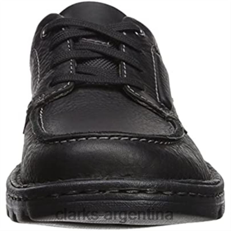 Clarks hombres 2FZPZ921 Mocasines con delantal Vanek de cuero aceitoso negro de Clarks para hombre cuero negro aceitoso