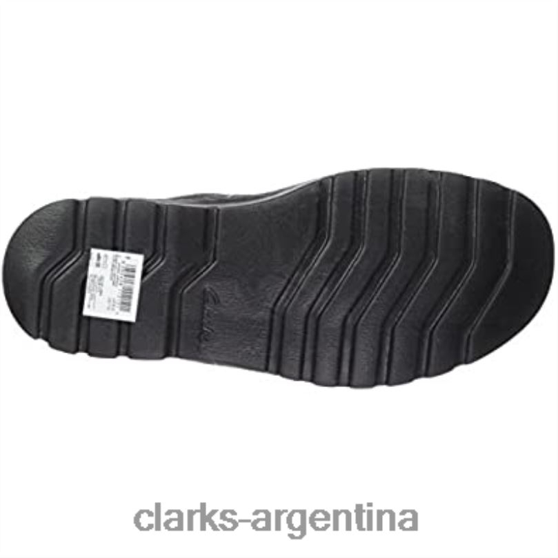 Clarks hombres 2FZPZ921 Mocasines con delantal Vanek de cuero aceitoso negro de Clarks para hombre cuero negro aceitoso