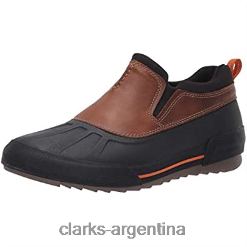 Clarks hombres 2FZPZ2015 Clarks Bowman Free Rashoe de cuero color canela oscuro para hombre cuero bronceado oscuro